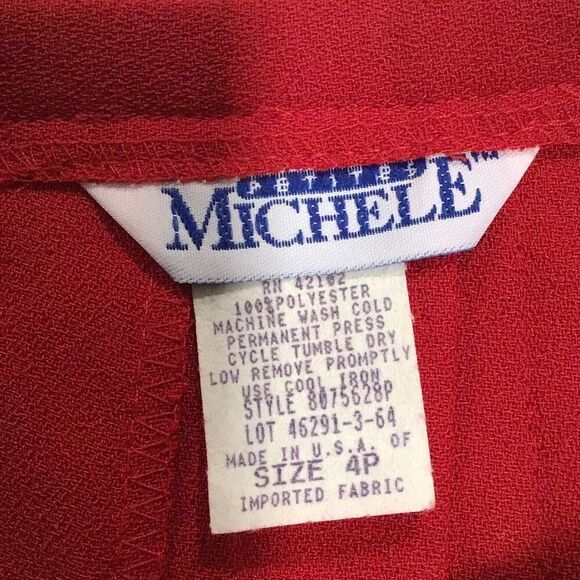 Skirt, Michelle Womens Pleated Skirt, 4P, Red - Picture 5 of 5